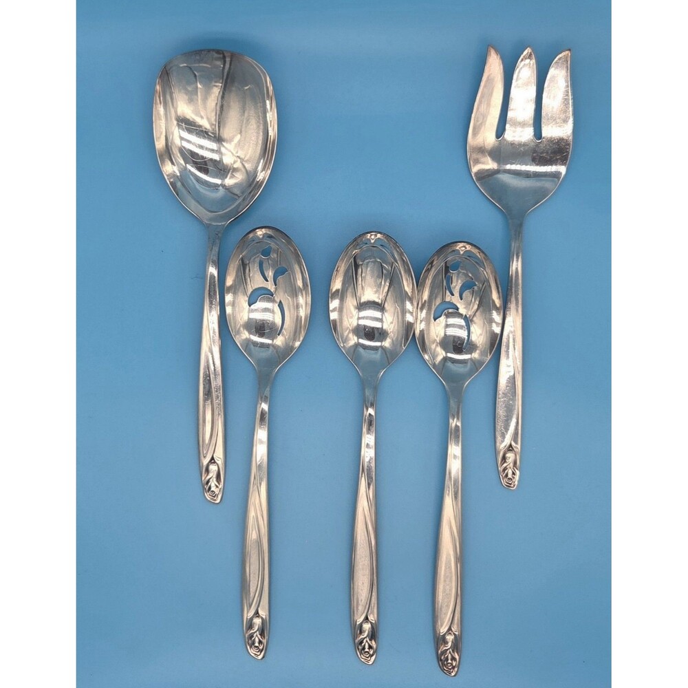 VTG International DeepSilver Anniversary Rose 1962 Serving Set - 5 Pcs